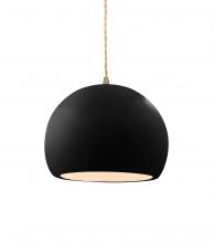 Justice Design Group CER-6530-BKMT-ABRS-BEIG-TWST-LED1-700 - Small Globe LED Pendant