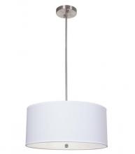 Mariana 422045 - Three Light Satin Nickel Drum Shade Pendant