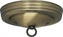 Satco Products Inc. 90/063 - Standard Canopy Kit; Antique Brass Finish; 5" Diameter; 7/16" Center Hole; 2-8/32 Bar Holes;