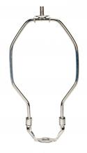 Satco Products Inc. 90/2001 - Heavy Duty Harp; Polished Nickel Finish; 8" Height; 1/8 IP Saddle; 1/4-27 Thread; 125 Carton