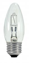 Satco Products Inc. S2443 - 43 Watt; Halogen; B11; Clear; 1000 Average rated hours; 750 Lumens; Medium base; 120 Volt; 2-Card