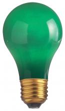 Satco Products Inc. S4986 - 60 Watt A19 Incandescent; Ceramic Green; 2000 Average rated hours; Medium base; 130 Volt