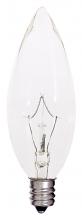 Satco Products Inc. S4997 - 60 Watt B10 Incandescent; Clear; 2500 Average rated hours; 720 Lumens; Candelabra base; 120 Volt