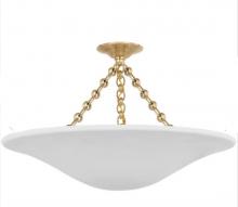 Visual Comfort & Co. Signature Collection ARN 4427HAB-PW - Mollino 24" Semi-Flush Mount