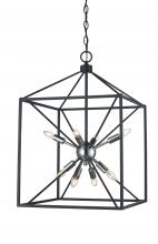 Trans Globe 10808 PC/BK - 8LT PENDANT SPUTNIK CAGE-PC/BK