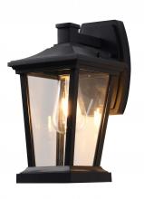 Bethel International TD27W7MBLK - Outdoor Wall Sconce Metal & Glass