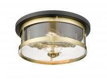 Bethel International YS22137-2C-BGD - Flush Mount Black and Gold