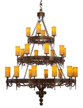 Santangelo Lighting & Design CH-FDL-3T - Fleur De Lis 3 Tier Chandelier