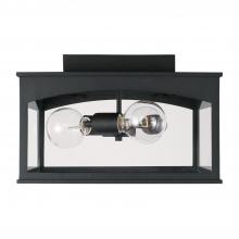 Capital Canada 946731BK - 3 Light Outdoor Flush