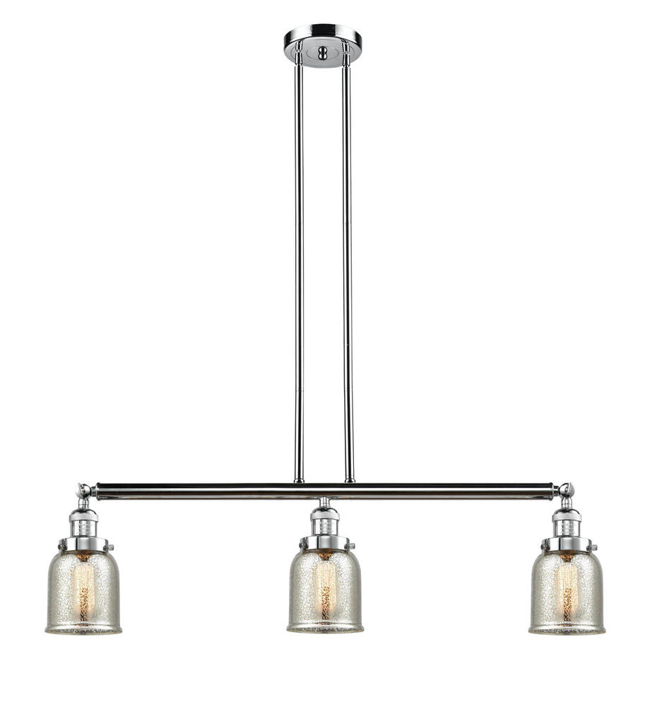 Bell - 3 Light - 38 inch - Polished Chrome - Stem Hung - Island Light