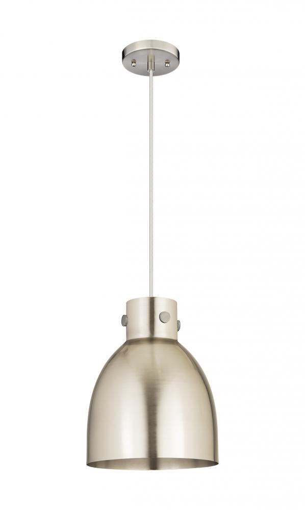 Newton Sphere - 1 Light - 10 inch - Satin Nickel - Cord hung - Pendant