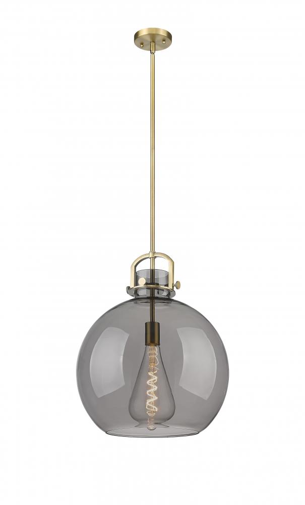 Newton Sphere - 1 Light - 16 inch - Brushed Brass - Pendant