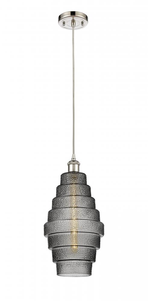 Cascade - 1 Light - 8 inch - Polished Nickel - Cord hung - Mini Pendant