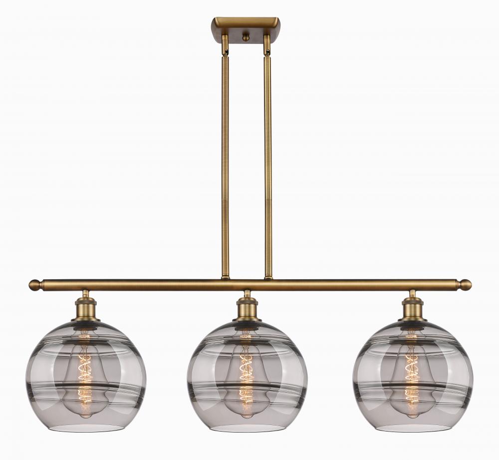 Rochester - 3 Light - 37 inch - Brushed Brass - Cord hung - Island Light