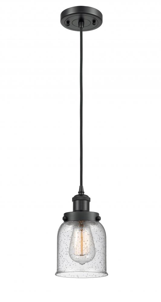 Bell - 1 Light - 5 inch - Matte Black - Cord hung - Mini Pendant