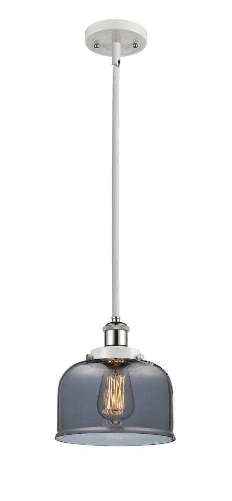 Bell - 1 Light - 8 inch - White Polished Chrome - Mini Pendant