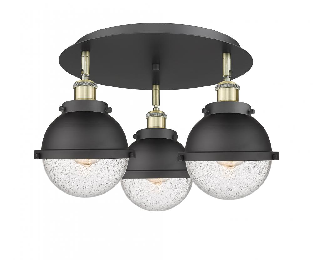 Ballston Urban - 3 Light - 19 inch - Black Antique Brass - Flush Mount