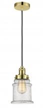 Innovations Lighting 100GD-10BK-1H-GD-G184 - Edison - 1 Light - 8 inch - Gold - Cord hung - Mini Pendant