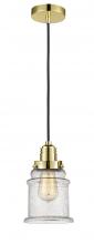 Innovations Lighting 100GD-10BK-2H-GD-G184 - Winchester - 1 Light - 8 inch - Gold - Cord hung - Mini Pendant