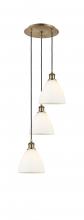 Innovations Lighting 113B-3P-AB-GBD-751 - Bristol - 3 Light - 14 inch - Antique Brass - Cord Hung - Multi Pendant