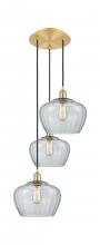 Innovations Lighting 113B-3P-SG-G92-L - Fenton - 3 Light - 18 inch - Satin Gold - Cord Hung - Multi Pendant