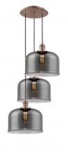 Innovations Lighting 113F-3P-AC-G73-L - Cone - 3 Light - 18 inch - Antique Copper - Cord hung - Multi Pendant