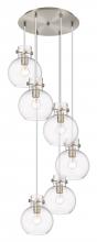 Innovations Lighting 116-410-1PS-SN-G410-8CL - Newton Sphere - 6 Light - 19 inch - Brushed Satin Nickel - Multi Pendant