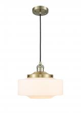 Innovations Lighting 201C-AB-G691-12 - Bridgeton - 1 Light - 12 inch - Antique Brass - Cord hung - Mini Pendant