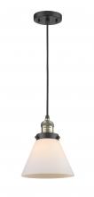 Innovations Lighting 201C-BAB-G41 - Cone - 1 Light - 8 inch - Black Antique Brass - Cord hung - Mini Pendant