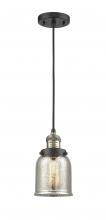 Innovations Lighting 201C-BAB-G58-LED - Bell - 1 Light - 5 inch - Black Antique Brass - Cord hung - Mini Pendant