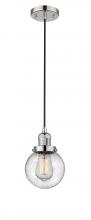 Innovations Lighting 201C-PN-G204-6 - Beacon - 1 Light - 6 inch - Polished Nickel - Cord hung - Mini Pendant