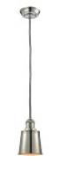 Innovations Lighting 201C-PN-M9-LED - Addison - 1 Light - 5 inch - Polished Nickel - Cord hung - Mini Pendant