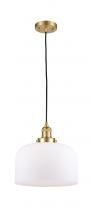 Innovations Lighting 201C-SG-G71-L - Bell - 1 Light - 12 inch - Satin Gold - Cord hung - Mini Pendant