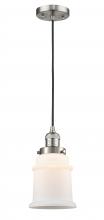 Innovations Lighting 201C-SN-G181-LED - Canton - 1 Light - 6 inch - Brushed Satin Nickel - Cord hung - Mini Pendant