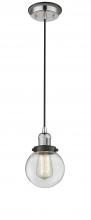 Innovations Lighting 201CBP-PNBK-G202-6 - Beacon - 1 Light - 6 inch - Polished Nickel - Cord hung - Mini Pendant