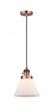 Innovations Lighting 201CSW-AC-G41 - Cone - 1 Light - 8 inch - Antique Copper - Cord hung - Mini Pendant