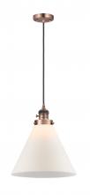 Innovations Lighting 201CSW-AC-G41-L - Cone - 1 Light - 12 inch - Antique Copper - Cord hung - Mini Pendant