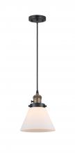 Innovations Lighting 201CSW-BAB-G41 - Cone - 1 Light - 8 inch - Black Antique Brass - Cord hung - Mini Pendant