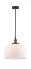 Innovations Lighting 201CSW-BAB-G71-L - Bell - 1 Light - 12 inch - Black Antique Brass - Cord hung - Mini Pendant