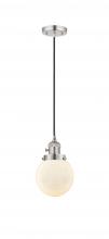 Innovations Lighting 201CSW-PN-G201-6 - Beacon - 1 Light - 6 inch - Polished Nickel - Cord hung - Mini Pendant