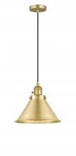 Innovations Lighting 201CSW-SG-M10-SG-LED - Briarcliff - 1 Light - 10 inch - Satin Gold - Cord hung - Mini Pendant