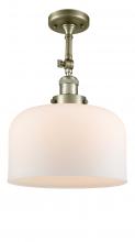 Innovations Lighting 201F-AB-G71-L - Bell - 1 Light - 12 inch - Antique Brass - Semi-Flush Mount