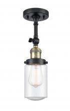 Innovations Lighting 201F-BAB-G314-LED - Dover - 1 Light - 5 inch - Black Antique Brass - Semi-Flush Mount