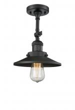 Innovations Lighting 201F-BK-M6 - Railroad - 1 Light - 8 inch - Matte Black - Semi-Flush Mount