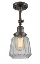 Innovations Lighting 201F-OB-G142 - Chatham - 1 Light - 7 inch - Oil Rubbed Bronze - Semi-Flush Mount