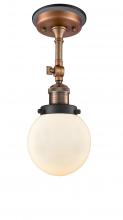 Innovations Lighting 201FBP-ACBK-G201-6 - Beacon - 1 Light - 6 inch - Antique Copper - Semi-Flush Mount