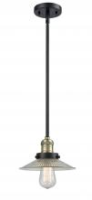  201S-BAB-G2 - Halophane - 1 Light - 9 inch - Black Antique Brass - Stem Hung - Mini Pendant