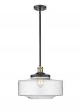 Innovations Lighting 201S-BAB-G694-16-LED - Bridgeton - 1 Light - 12 inch - Black Antique Brass - Stem Hung - Mini Pendant