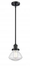 Innovations Lighting 201S-BK-G322-LED - Olean - 1 Light - 7 inch - Matte Black - Stem Hung - Mini Pendant