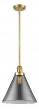 Innovations Lighting 201S-SG-G43-L - Cone - 1 Light - 12 inch - Satin Gold - Stem Hung - Mini Pendant